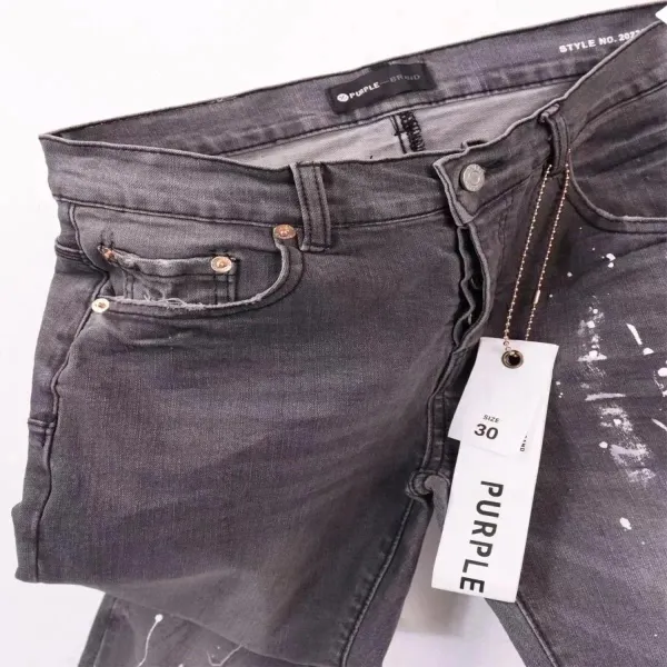 Purple Distressed Denim Jeans Collection - 9