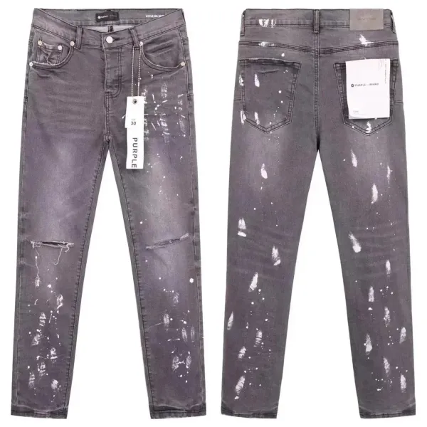 Purple Distressed Denim Jeans Collection - 6