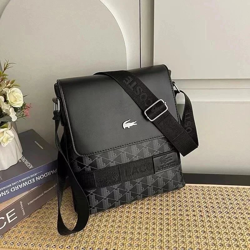Lacoste Monogram Crossbody Bag Set in Black - 8