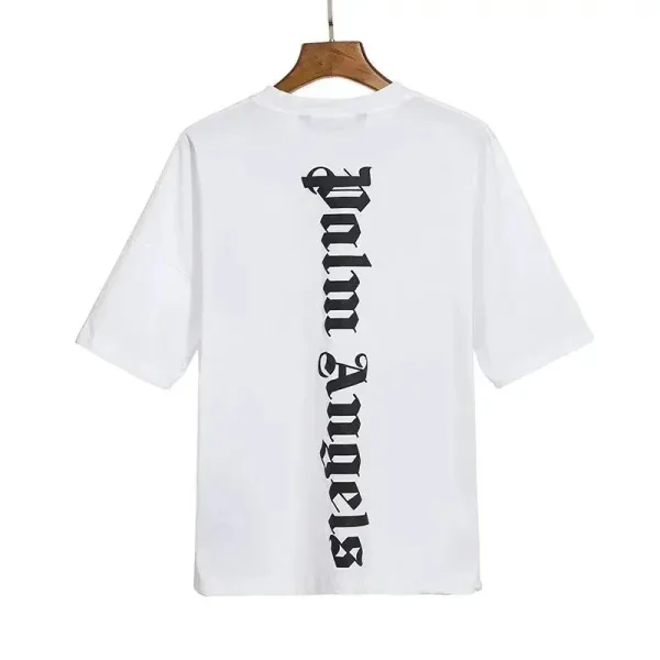 Palm Angels Logo Print White T-Shirt - 1