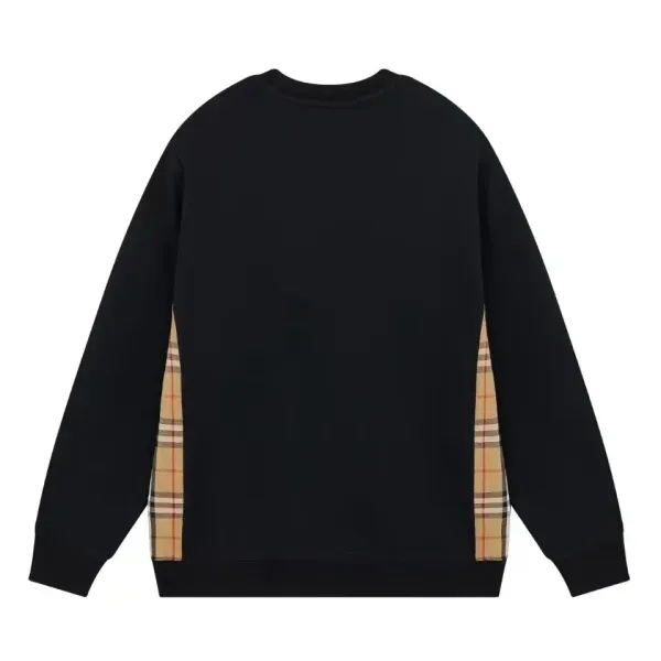 Burberry Color Grid Print Black Hoodie - 7
