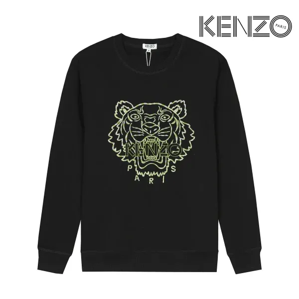 Kenzo Tiger Embroidered Black Sweatshirt - 1