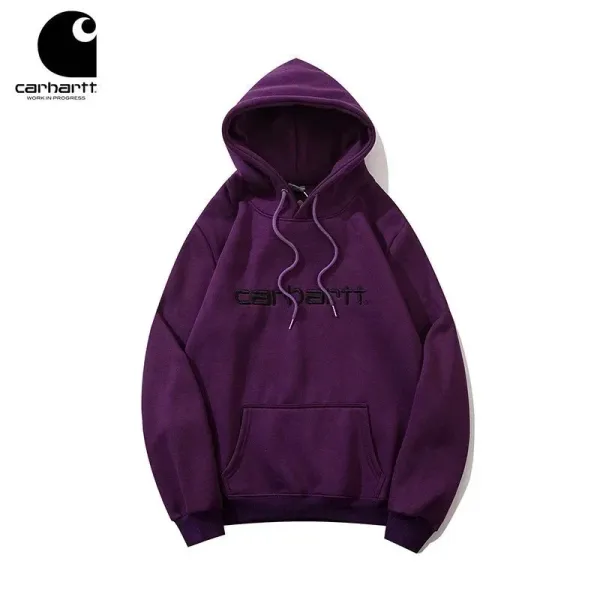 Carhartt WIP Script Logo Hoodie Purple - 1