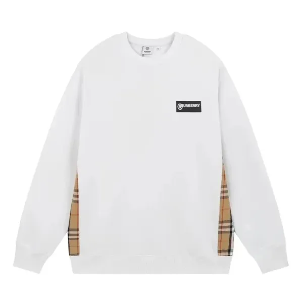 Burberry Logo Patch Sweatshirt White - 1
