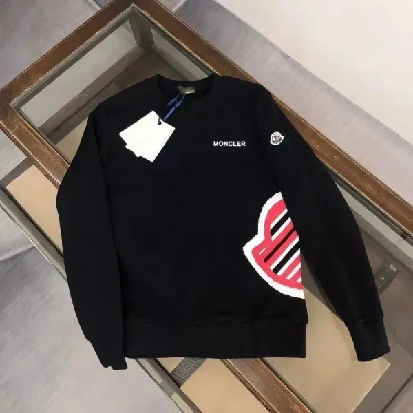Moncler Genius 7 Moncler Francesco Ragazzi Black Oversized Logo Sweatshirt - 1