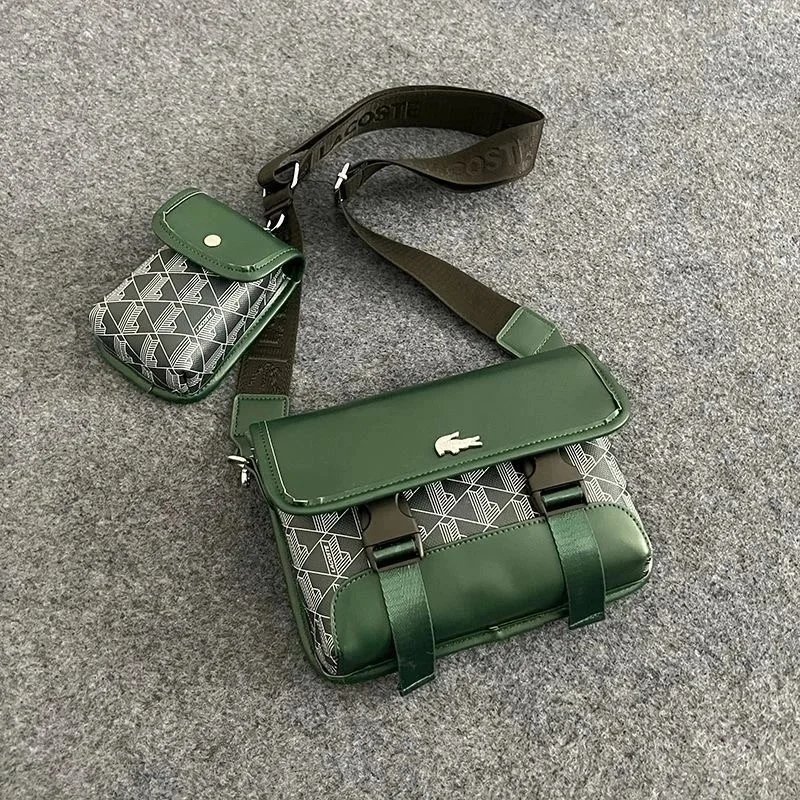 Lacoste Monogram Crossbody Bag Set in Black - 6