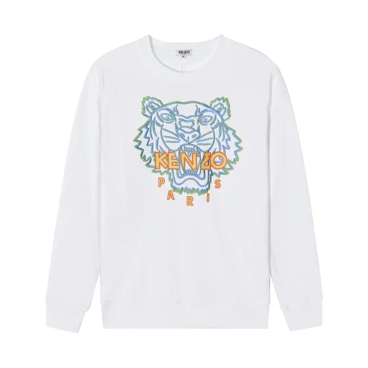 Kenzo Tiger Embroidered White Hoodie - 6