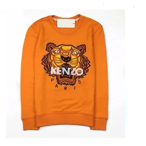 Kenzo Tiger Embroidered Orange Hoodie - 1