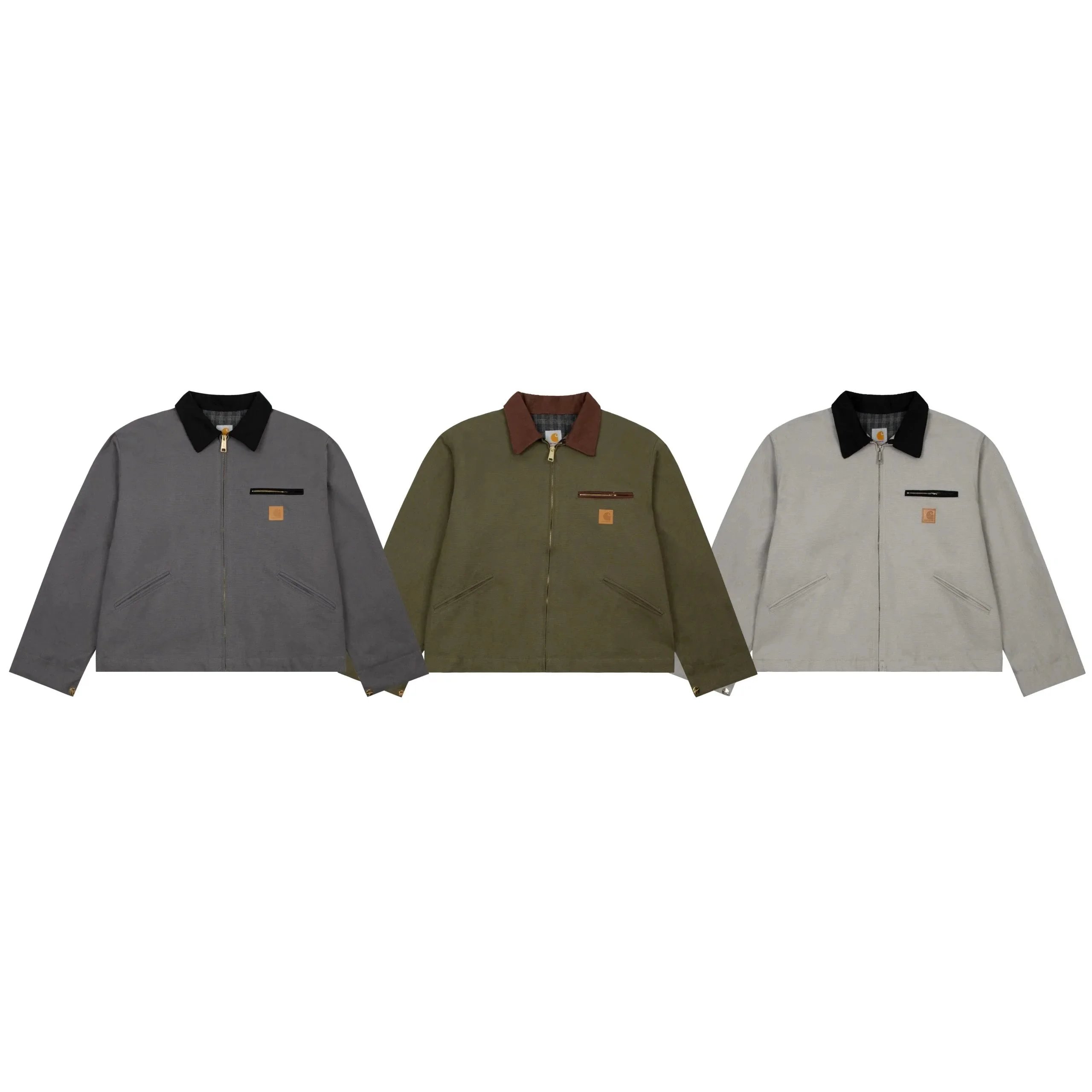 Carhartt WIP Active Jacket Olive Green Brown Collar Jacket - 5