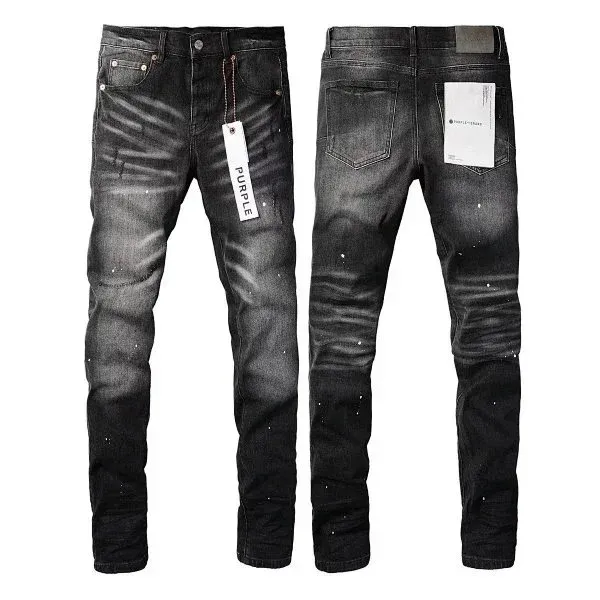 Purple Label Patchwork Distressed Slim Fit Jeans - 8