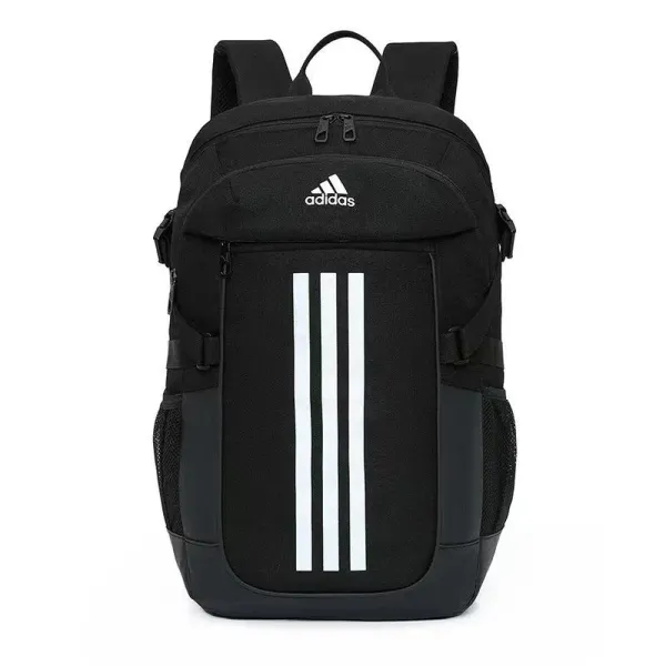 Adidas Classic Three-Stripes Gray and Black Backpack - 5