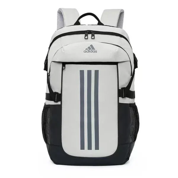 Adidas Classic Three-Stripes Gray and Black Backpack - 1