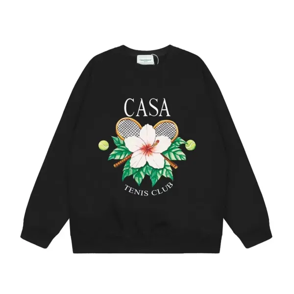 Casablanca Tennis Club Graphic Hoodie White - 8