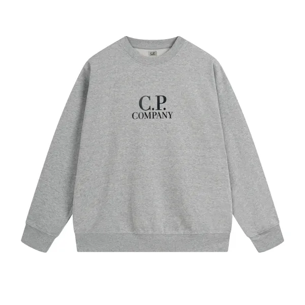 C.P. Company Logo Print Gray Hoodie - 1