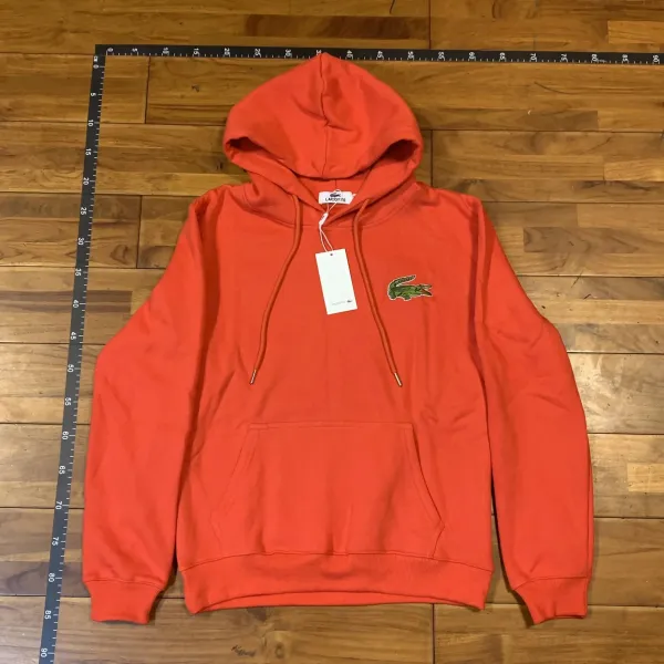 Lacoste Classic Crocodile Embroidered Hoodie Orange - 1