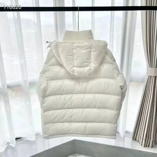 Moncler Maya Down Jacket Cream Glossy Finish Outerwear - 8