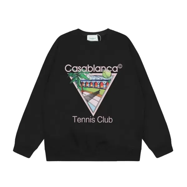 Casablanca Tennis Club Graphic Hoodie White - 10