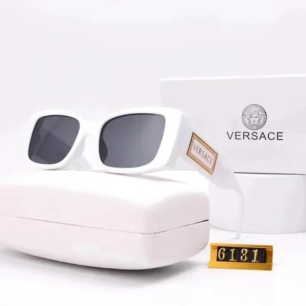 Versace Square Frame White Sunglasses - 1