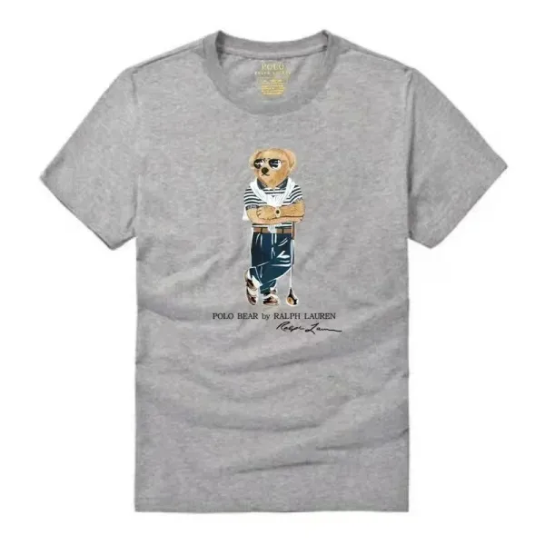 Ralph Lauren Polo Bear Graphic Gray T-Shirt - 1