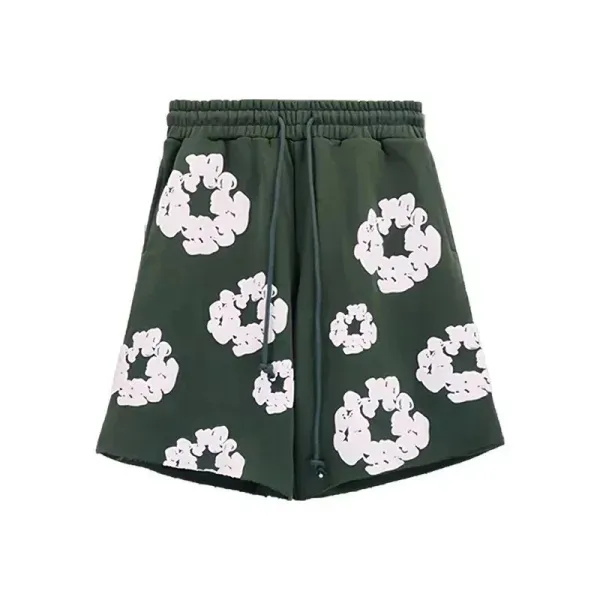 Design Scrunchie-Print Lounge Shorts Gray - 7