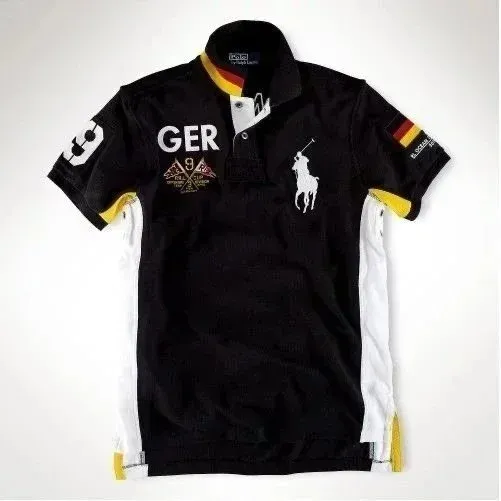 Ralph Lauren Polo Germany Edition Black White Yellow Polo - 1