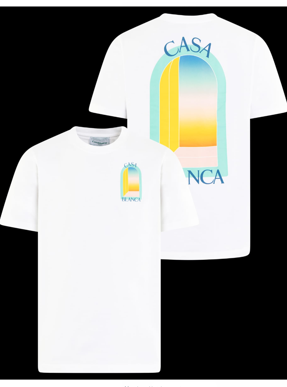 Casa Bianca Arch Gradient Print Black T-Shirt - 5