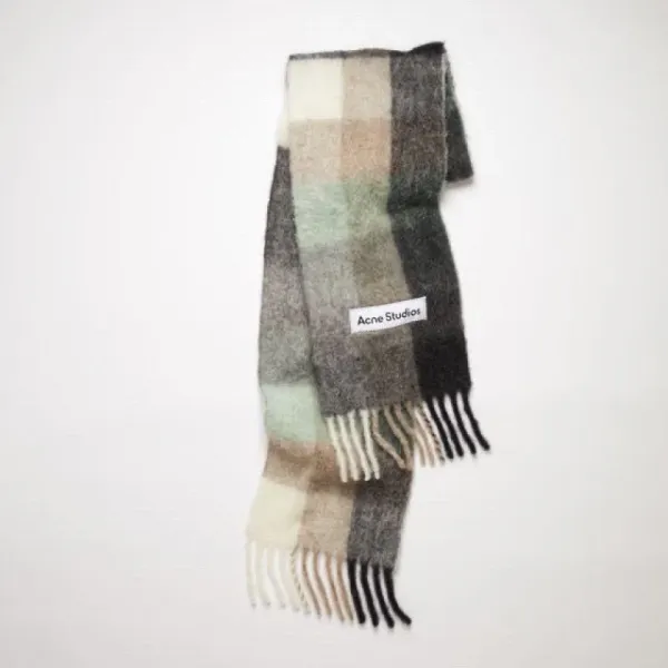 Acne Studios Checkered Wool Scarf Multicolor Scarf - 1