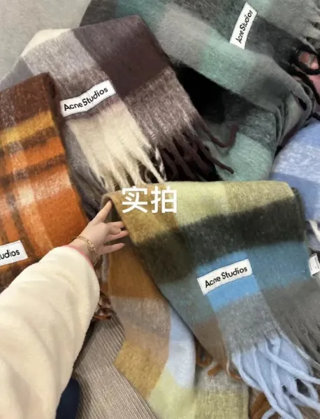Acne Studios Rainbow Gradient Scarf Multicolor Shawl - 11