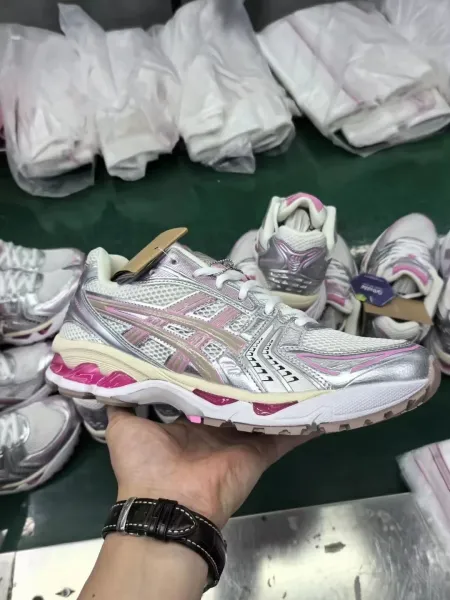 Asics Gel-Kayano 14 Silver Pink Running Shoes - 1