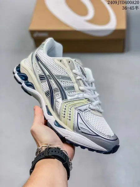 Asics Gel-Kayano 14 Silver Blue Running Shoes - 5