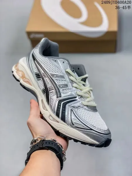 Asics Gel-Kayano 14 Silver Blue Running Shoes - 7