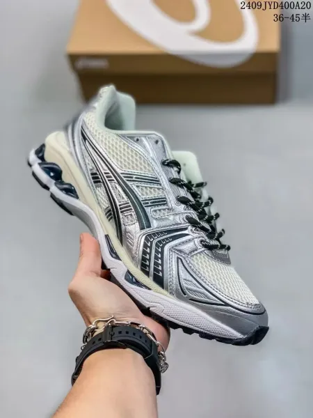 Asics Gel-Kayano 14 Silver Blue Running Shoes - 8