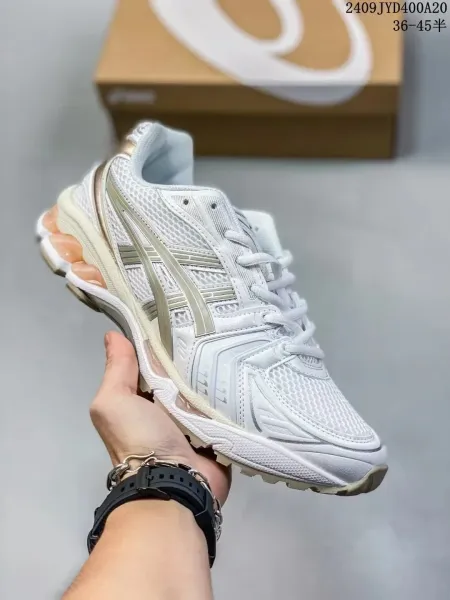 Asics Gel-Nimbus 24 White Silver Peach Running Shoes - 1