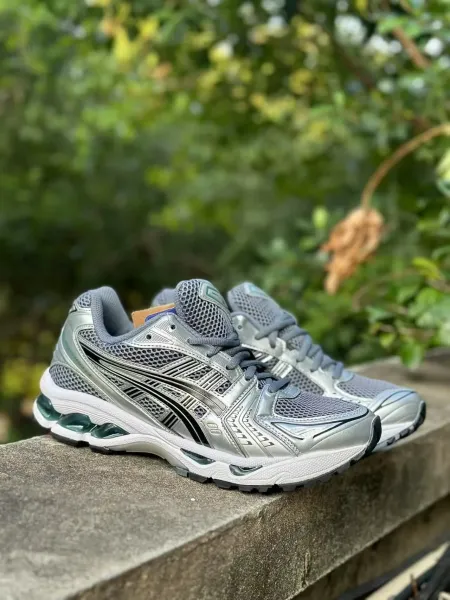 Asics Gel-Nimbus 14 Silver Mesh Running Shoes - 1