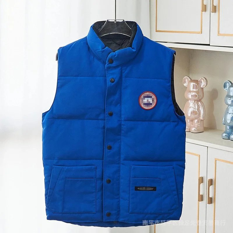Design Puffer Vest Blue Outerwear - 1