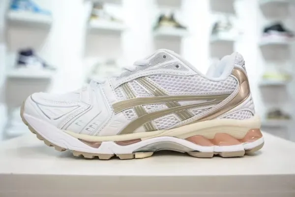 Asics Gel-Kayano 14 White Gold Running Shoes - 1