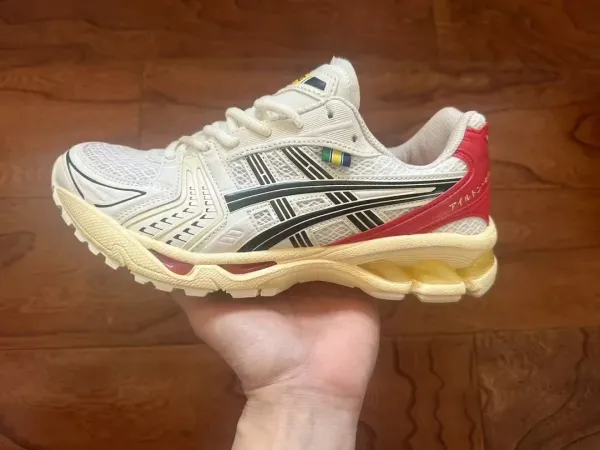 Asics Gel-Kayano 14 White Red Black Running Shoes - 1