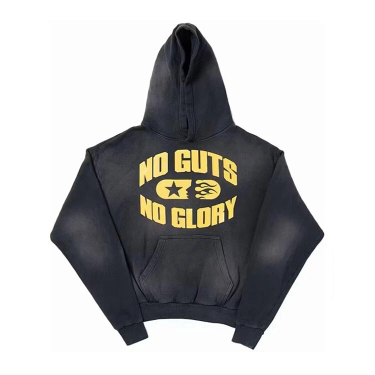 Hellstar Studios Uniform Hoodie pants 大logo洗水重工卫衣 洗水黑  码数S-M-L-XL  HT814