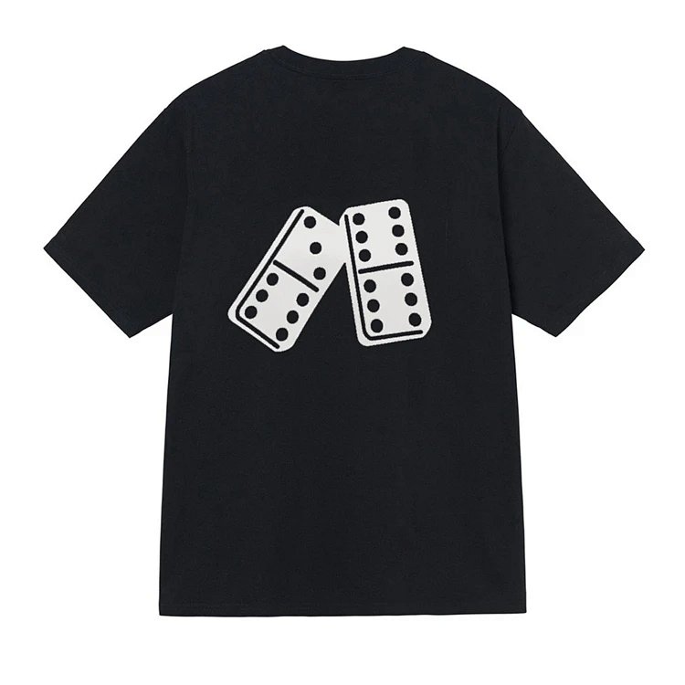 stu圆筒短袖骰子印花T恤  颜色：黑色 白色 绿色 黄色  码数S Ｍ L XL XXL  STU01