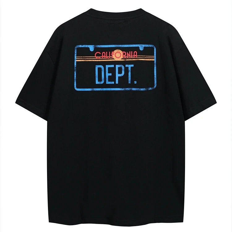 GAL 加州车牌LOGO字母印花短袖T恤 黑色 白色 S-XL 8078#