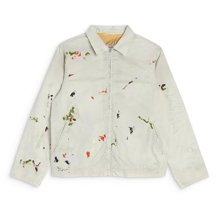 GALLERY DEPT PAINTED MONTECITO JACKET 复古涂鸦手绘工装外套夹克 米白色  尺码：S M L XL  G891