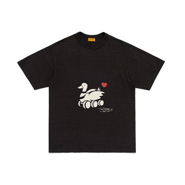 HUMAN MADE SS26 GRAPHIC T-SHIRT 经典动物图案LOGO印花圆领套头短袖t恤  颜色：黑色 白色 尺码：S M L XL  HM2552