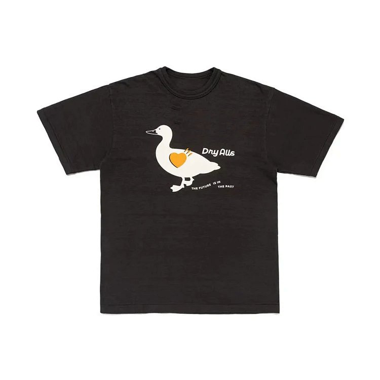 HUMAN MADE 定番经典爱心鸭子logo英文印花短袖t恤  颜色：黑色 白色 尺码：S M L XL  HM2532