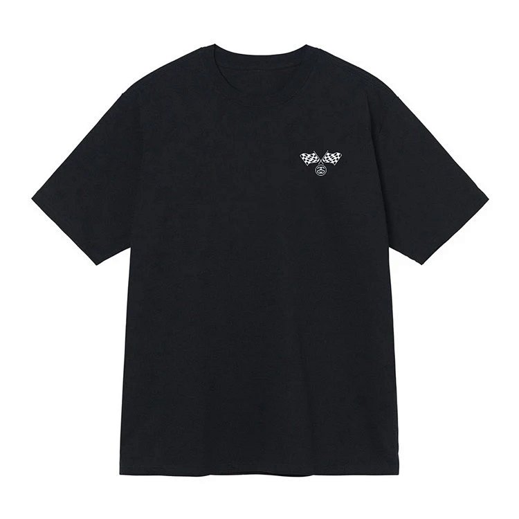 stu扑克牌印花圆筒短袖T恤 颜色：黑色 白色 藏青 码数S Ｍ L XL XXL   STU03