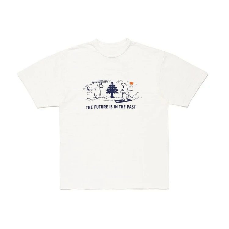 Human Made The future is in the past polar bear 图案印花竹节棉短袖t恤  颜色：黑色 白色  尺码：S M L XL  HM2555