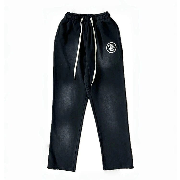 Hellstar Studios Uniform Hoodie pants 大logo洗水重工长裤    洗水黑 码数S-M-L-XL  HT808