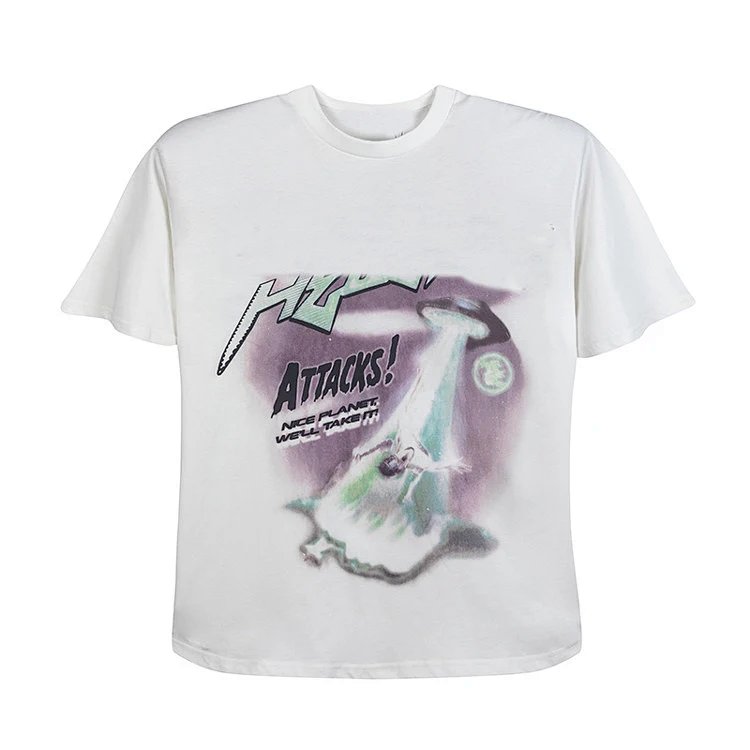 Hellstar Studios Attacks Tee 外星人大logo男女纯棉休闲短袖T恤 黑色 白色 码数S-M-L-XL HT525