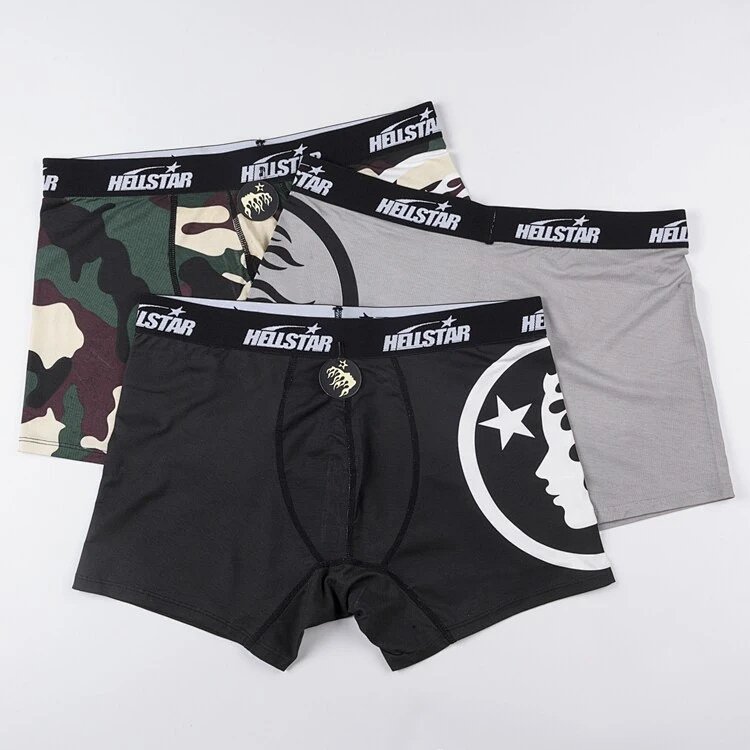 Hellstar Studios Boxers 大logo个性舒适男士内裤平角裤四角裤 HT04