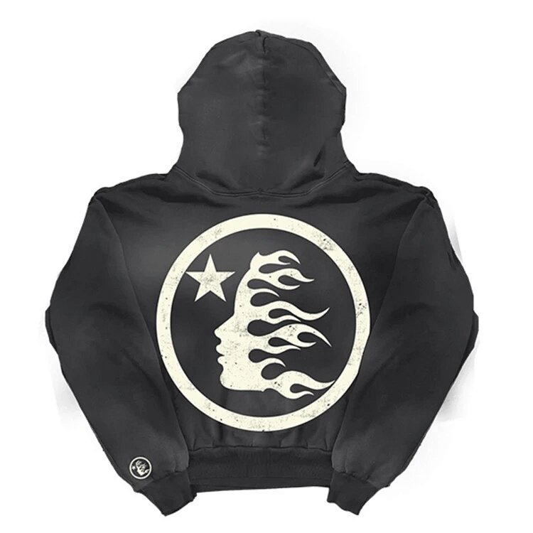 Hellstar Studios Uniform Hoodie pants 大logo洗水重工卫衣 洗水黑  码数S-M-L-XL  HT807
