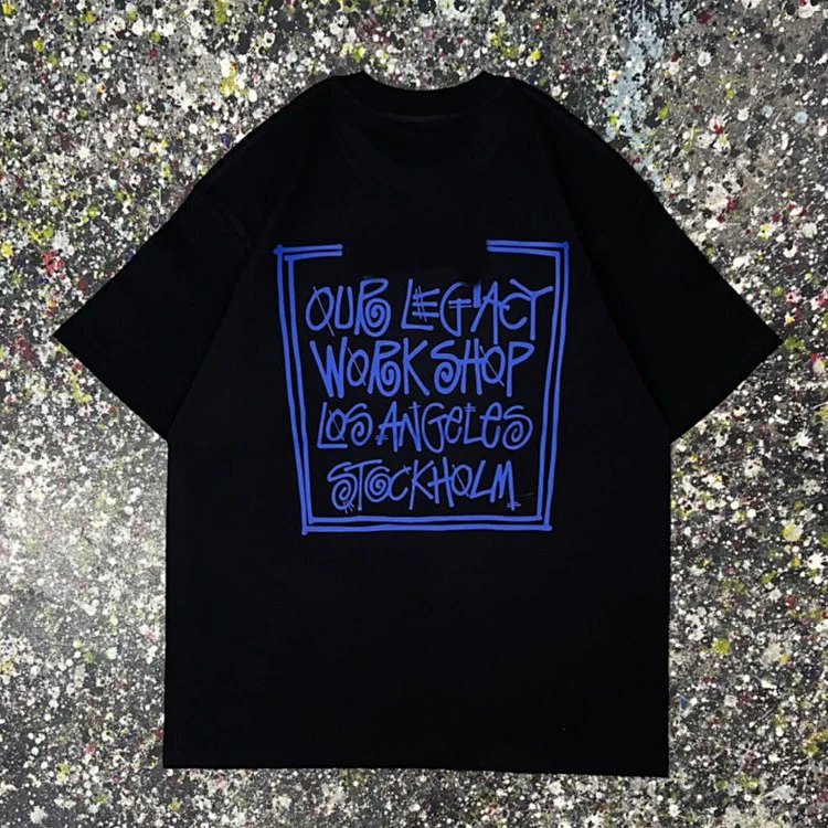 stu圆筒短袖T恤  颜色：黑色、白色、绿色 码数S、Ｍ、L、XL、XXL   STU59